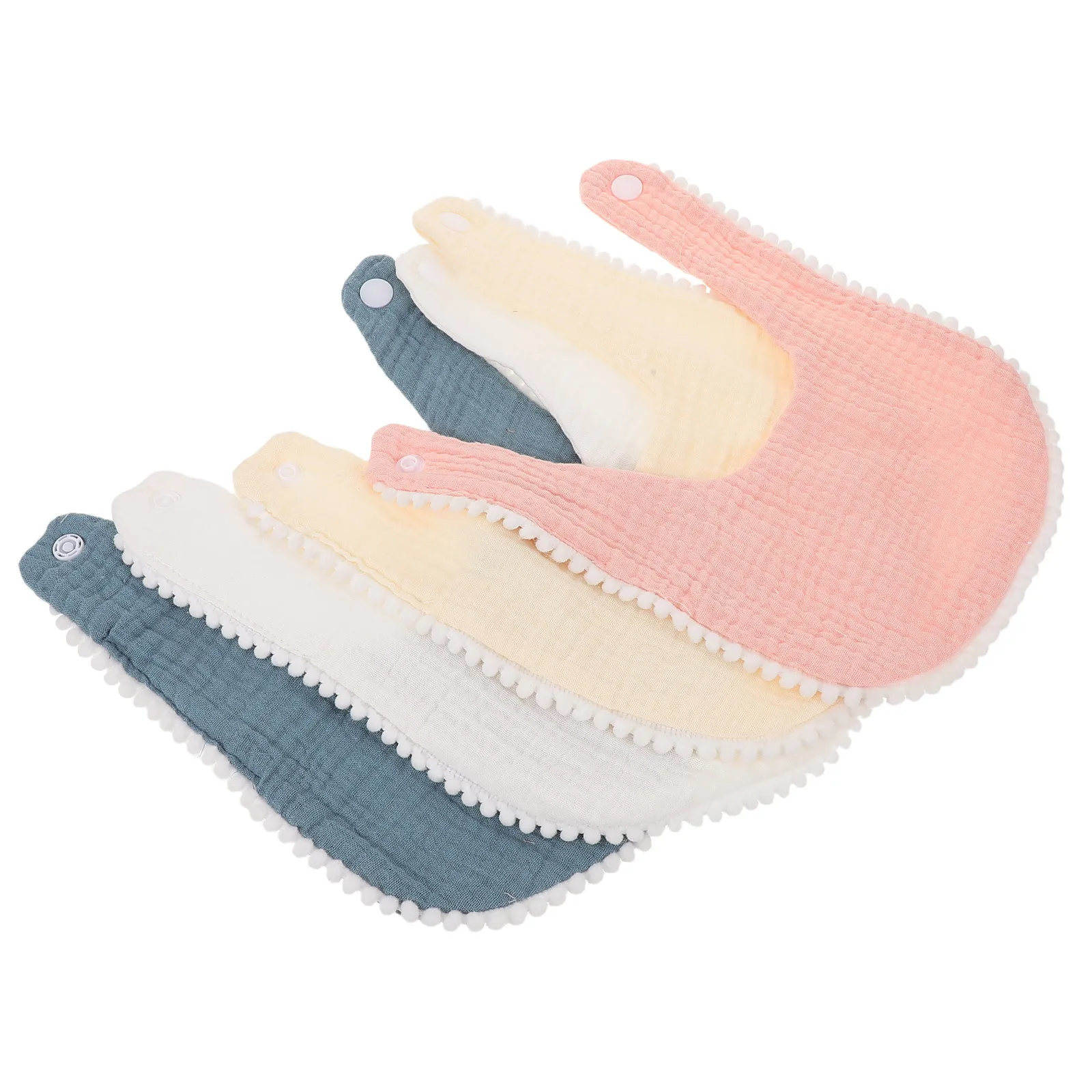 

4Pcs Cotton Baby Bibs Double Layer Muslin Soft Baby Bandana Drooling Bibs for Boys Girls Newborn Infant Teething