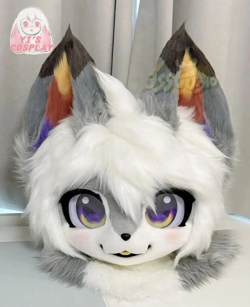 

Handmade Kemono Fursuit Head Yis cosplay Custom Furry head Kigurumi Head Cosplay Headsets Beast Customized Fursuit Kemono Head