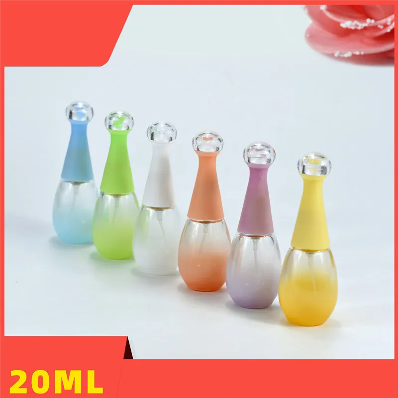 

10/30pcs Colorful Glass Perfume Bottle 20ml Small Sample Portable Parfume Refillable Scent Sprayer Cosmetic Spray Bottle