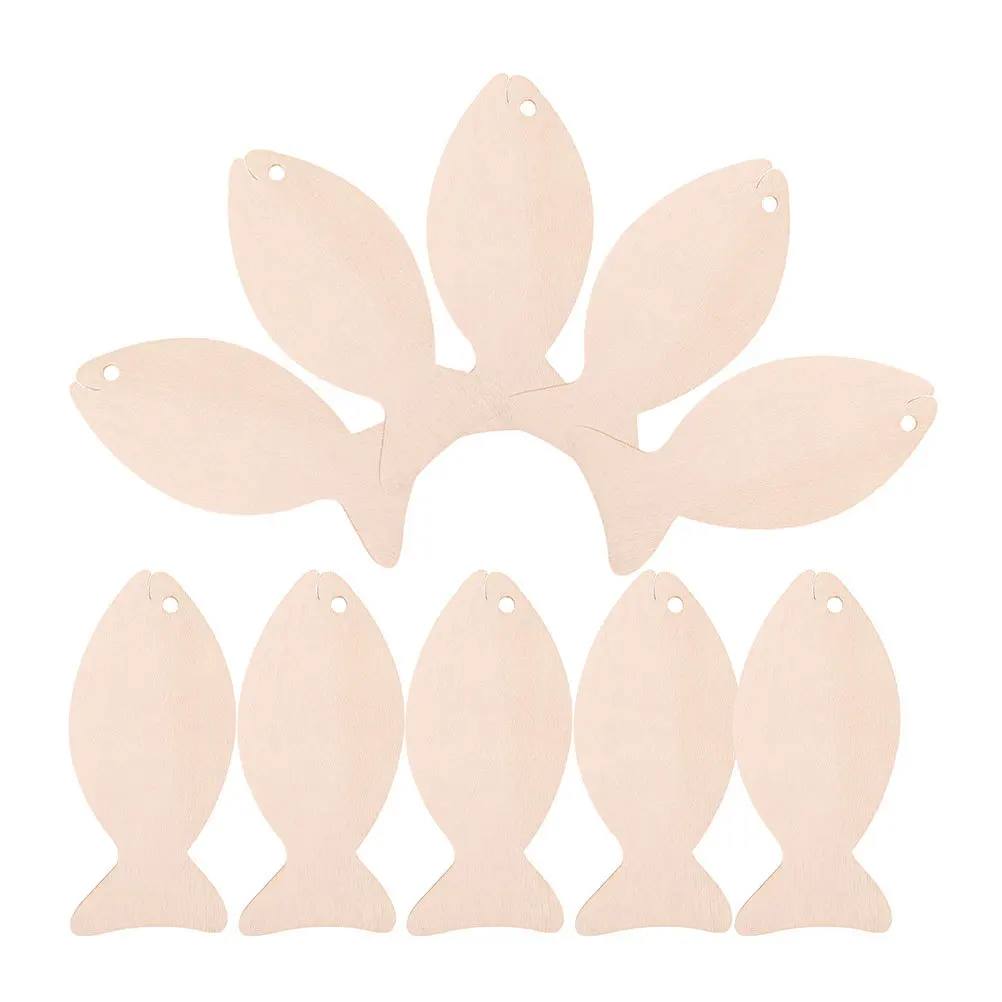 

64Pcs Wooden Fish Cutouts Unfinished DIY Craft Blank Wooden Shapes Fish Cut Out Wood Craft Supplies Decorative Ornaments