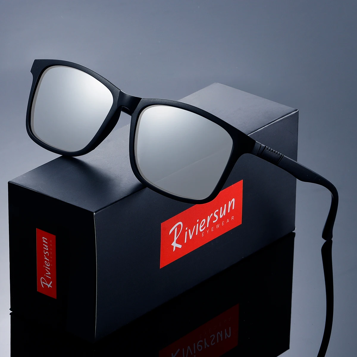 RIVIERSUN جديد النظارات الشمسية الرجال الاستقطاب UV400 نظارات العلامة التجارية الأصلية مستطيلة خفيفة الإطار النساء الصيف القيادة نظارات