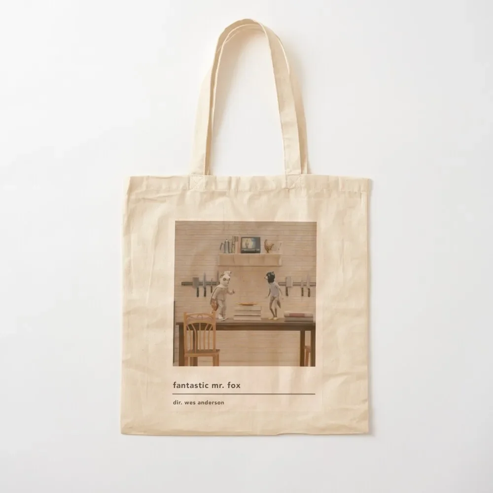 minimalist fantastic mr fox movie poster Tote Bag canvas tote bags canvas supermarket folding