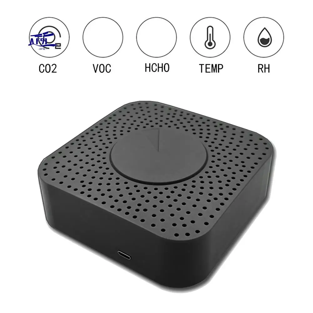 

AF91-Tuya Zigbee Умный монитор качества воздуха Измеритель CO2 Углекислого газа Voc Формальдегид Автоматическая сигнализация