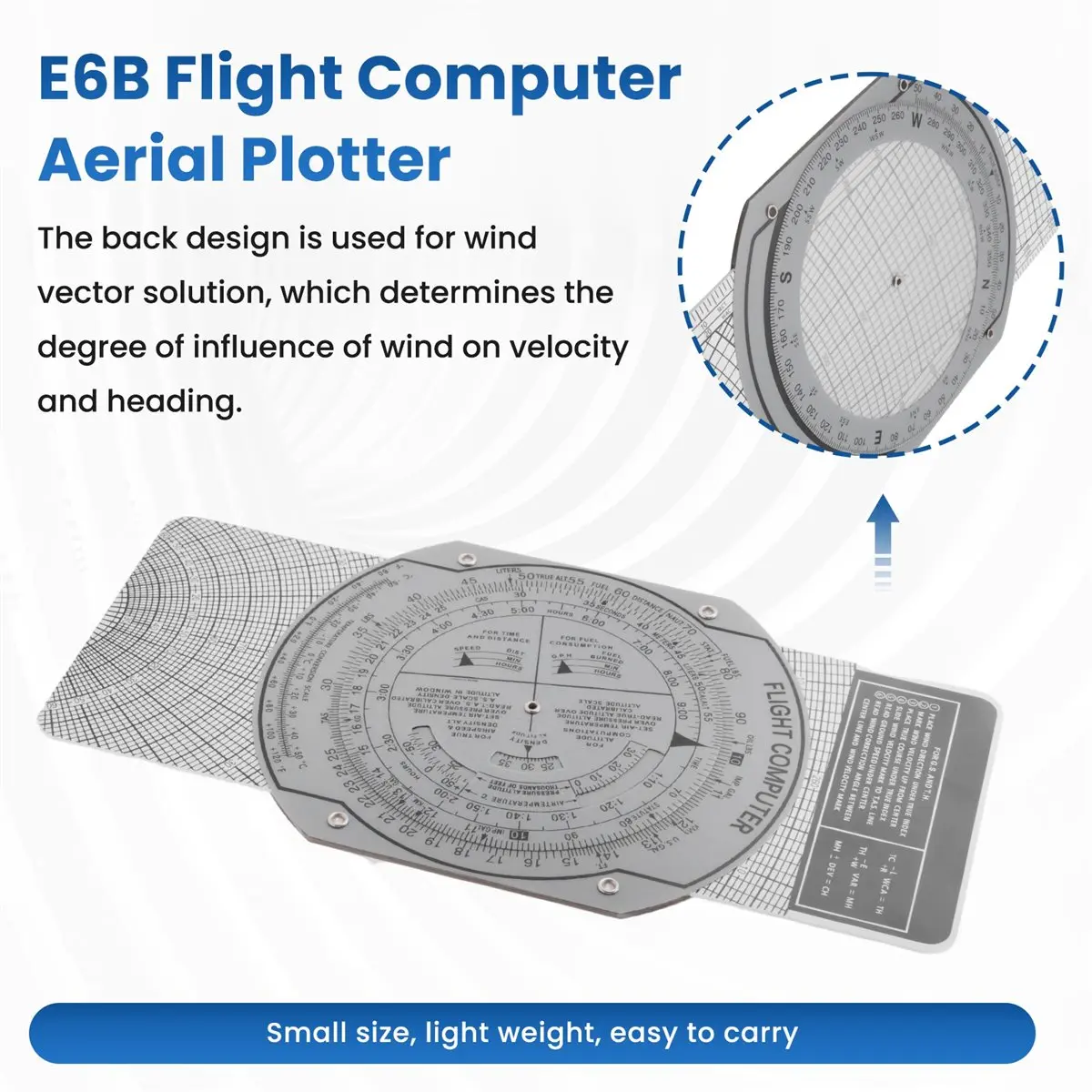[N88R] E6B Flight Computer Aviation Plotter Circular Slide Rule Used in Aviation Flight Training Pilot Training, Internships