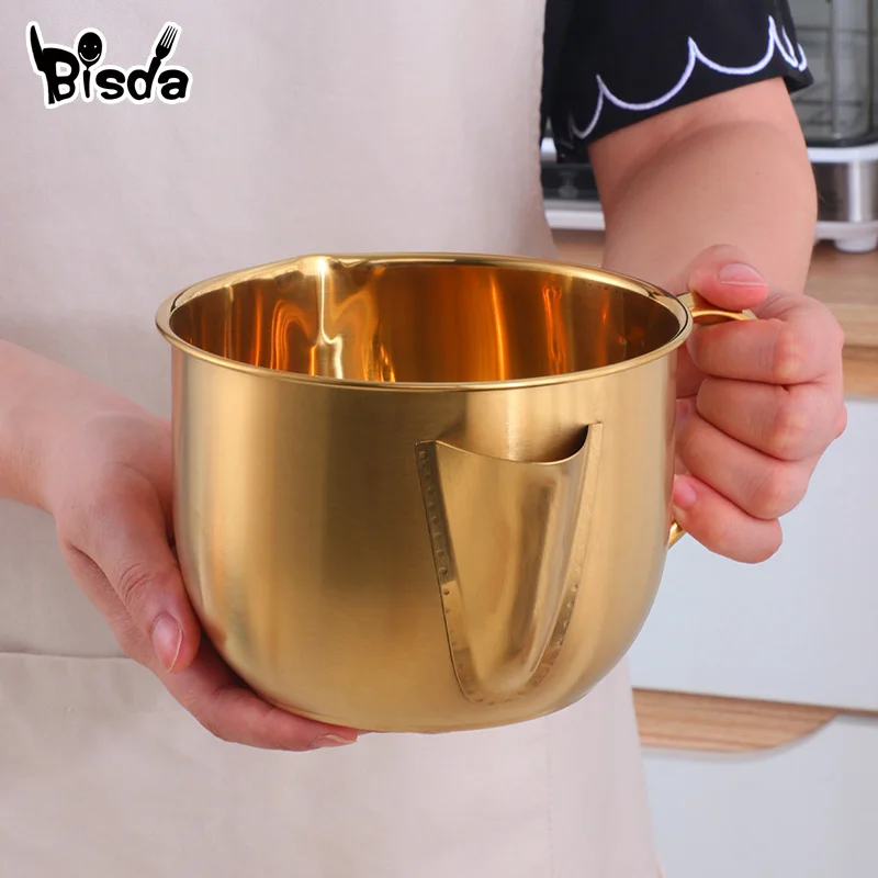 1000ML Soup Oil Flter Stainless Steel Gravy Oil Soup Water Fat Golden Separator Bowl Pan Cooking Gadgets Pots Kitchen Utensils