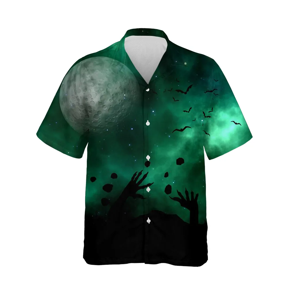 

Jumeast New 3D Halloween Festival Clothing Men Shirt Costume Casual Streetwear Oversized Shirts For Men Single-breasted Blouses