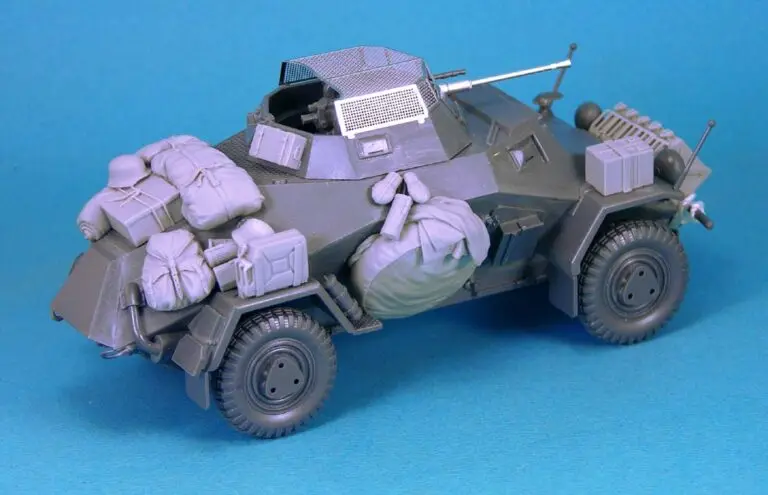 

1/35 Scale Die-Cast Resin Model Assembled Kit Sdkfz.222 Armored Vehicle Stowage Set (No Car) Unassembled and Unpainted