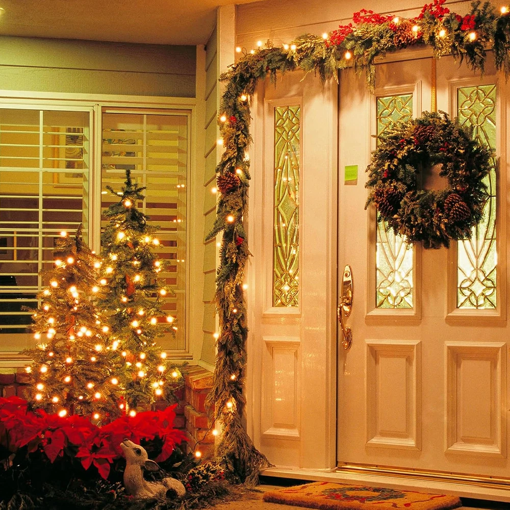 39ft LED ضوء الشمس 100 أضواء في الهواء الطلق مقاوم للماء الجنية جارلاند أضواء عيد الميلاد حفلة الهالوين زينة أضواء الشمسية #4