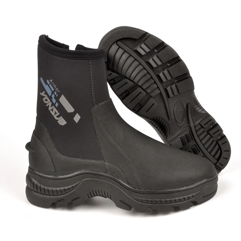 Neoprene Anti-Slip Diving Boots with Rubber Sole, 5mm Diving Shoes