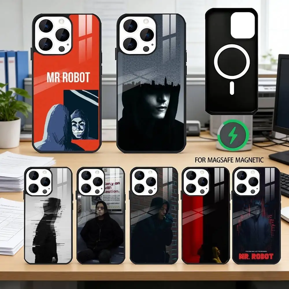

Mr R-Robot F-Fsociety Phone Case For iPhone17,16,15,14,13,12,11 Plus,Pro Magnetic with Magsafe Wireless Charging
