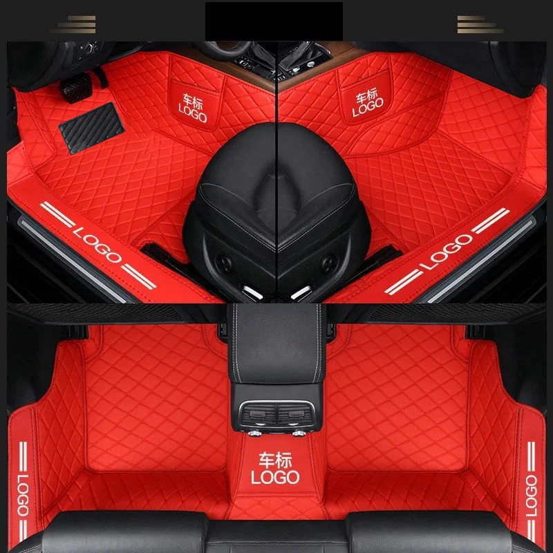 YUCKJU Custom leather Car Mat For Peugeot All Model 4008 RCZ 308 508 301 3008 206 307 207 2008 408 5008 607 Car-Styling