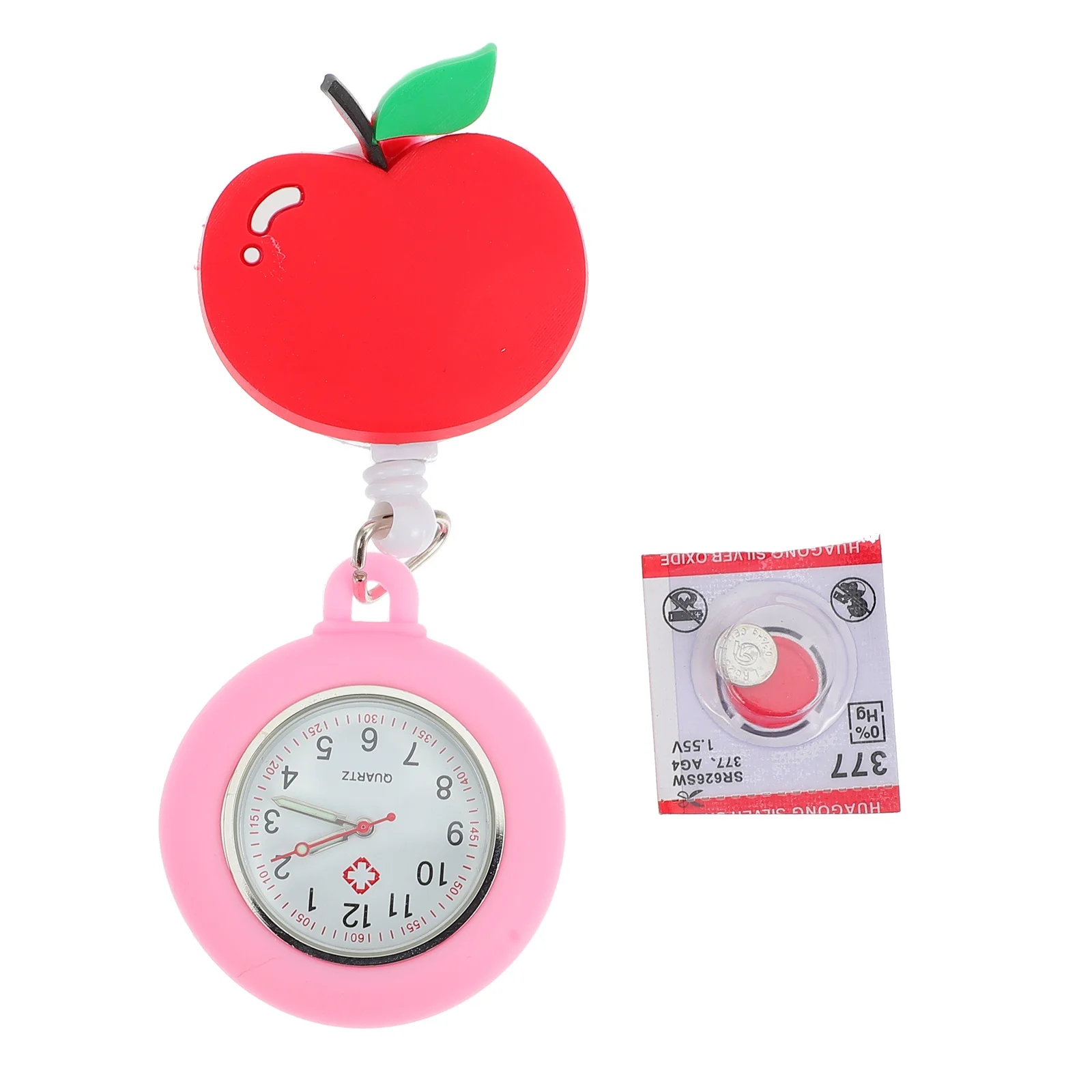 Jam Tangan Medis Kartun yang Dapat Diulur, Bercahaya, Jam Saku Perawat dari Silikon dengan Kaca, Tahan Lama, Hadiah Lucu untuk Perawat