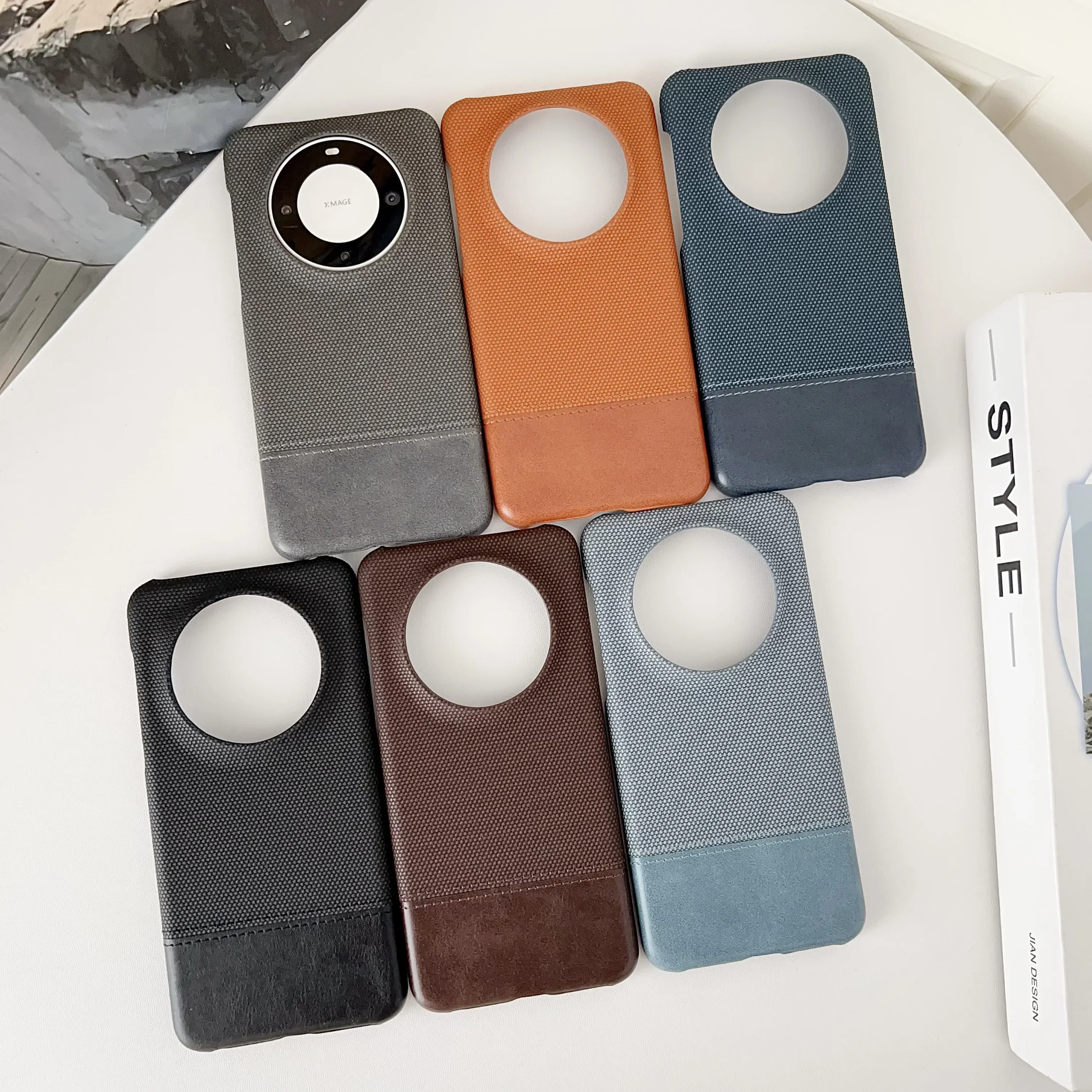 

For Huawei Mate 70 Pro Plus Case Shuangpin Leather Non-Slip Phone Cover For Huawei Mate 60 Pro+ Mate70 Shockproof Bumper Shell