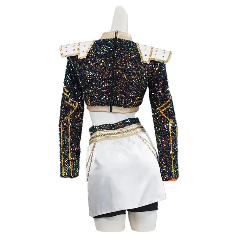 Nieuwe Halloween Cosplay Kpop Demon Hunters Zoey Rumi Mira Cosplay Kostuum Pruik Voor Vrouwen en Kind Uniform Rollenspel Halloween Carni