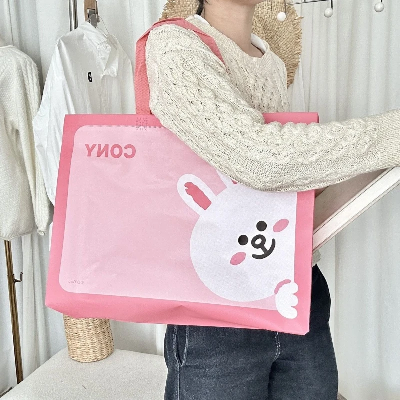 

LINE FRIENDS Brown Cony cartoon cute gift bag non-woven tote bag clothing packaging shopping bag anime merchandise wholesale