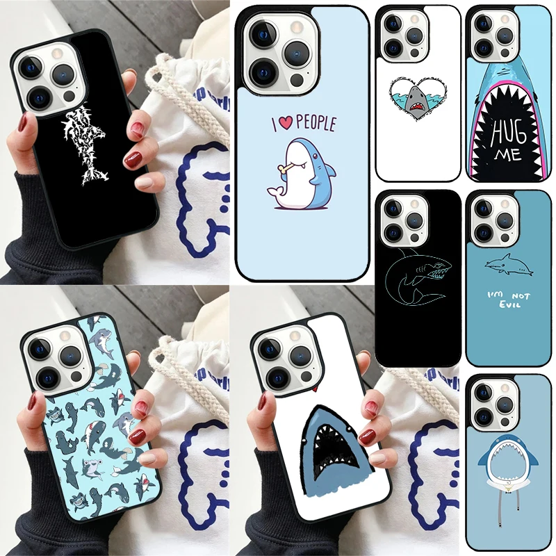 

Love Shark Phone Case ForiPhone 17 Air Plus Max 16 16e 13 14 15 Pro Max 12 11 15 Pro Max Cover