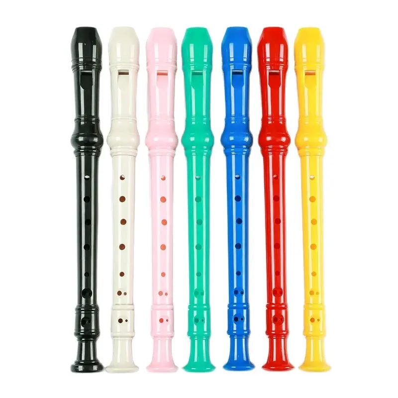 8 Holes ABS Clarinet Colorful Long Flute Instrument for Children Educational Tool Musical Soprano Recorder