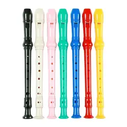 8 Holes ABS Clarinet Colorful Long Flute Instrument for Children Educational Tool Musical Soprano Recorder