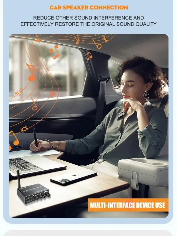 KEBIDU Odbiornik Audio Bluetooth 6.0 Konwerter DAC Koaksjalny Odtwarzacz USB U-Disk Mikrofon 6.5 Karaoke Bezprzewodowy Adapter 3.5MM AUX RCA — zdjęcie produktu 7