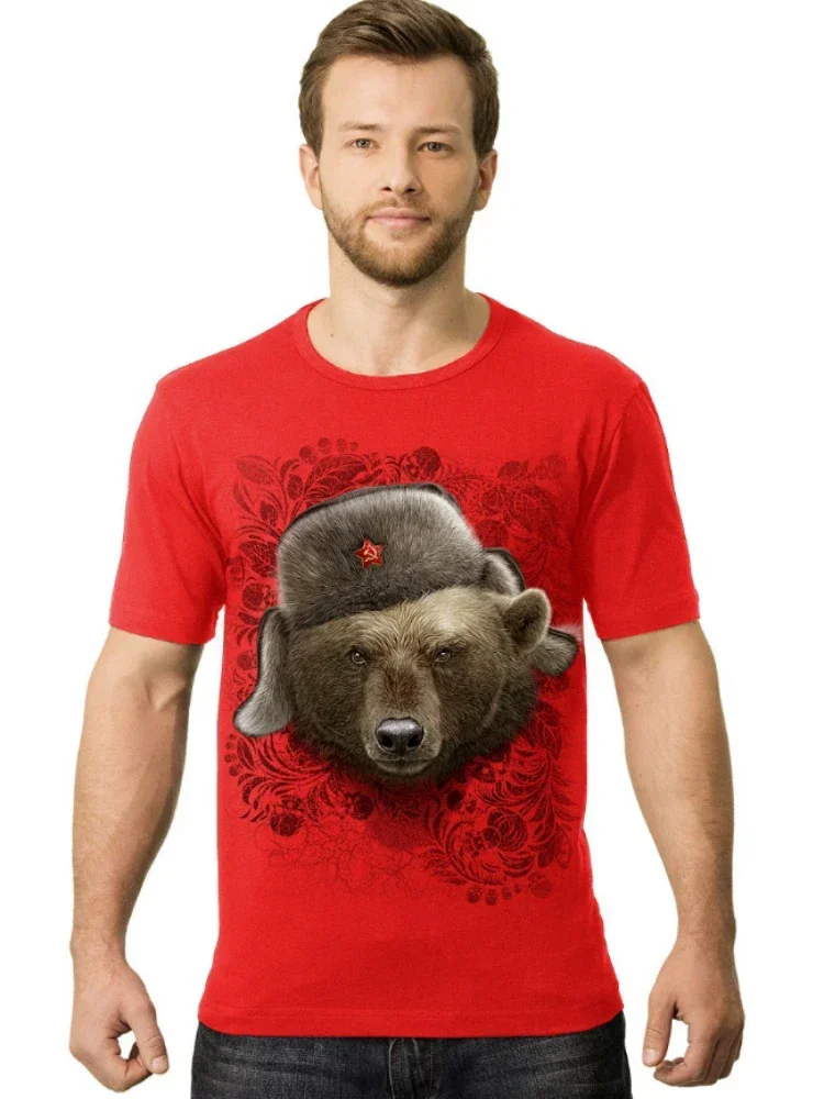 

Russian Soul Cool Bear Warriors Funny Graphic Printed T Shirt. New 100% Cotton Short Sleeve O-Neck Casual T-shirts Size S-3XL