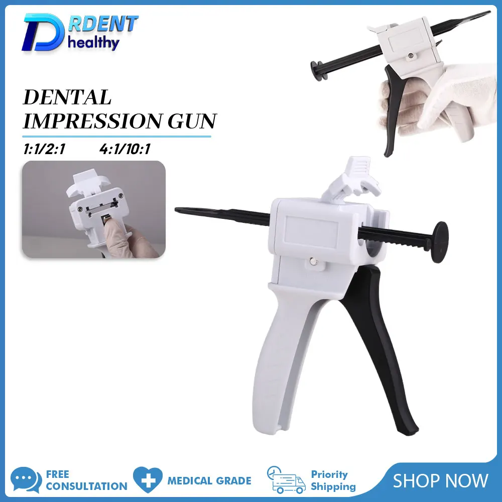 

Dental Impression Gun Dispensing Silicon Rubber Conveying Mixers Mixing Tips Disposable Universal Dispenser Gun Dental Tools