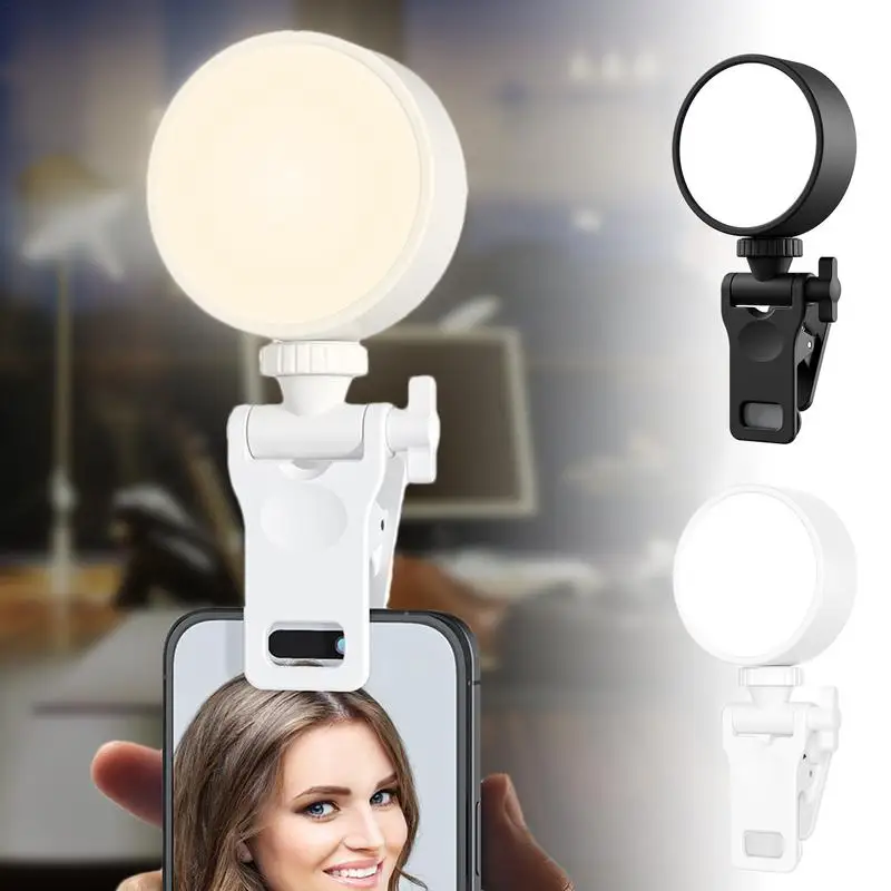 LED Mobile Phone Selfie Light Clip-On Lamp Portable USB Charge LED Selfie Ring Light Flash Light Photo