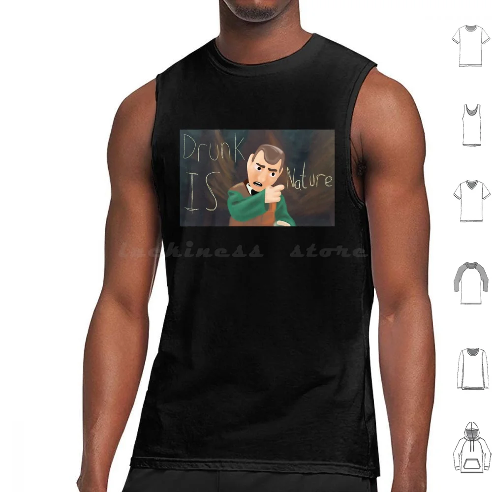 Drunk Is Nature-Moral Orel Tank Tops Vest Sleeveless Moral Orel Adult Swim Orel Puppington Orel Moral Clay Puppington Cartoons