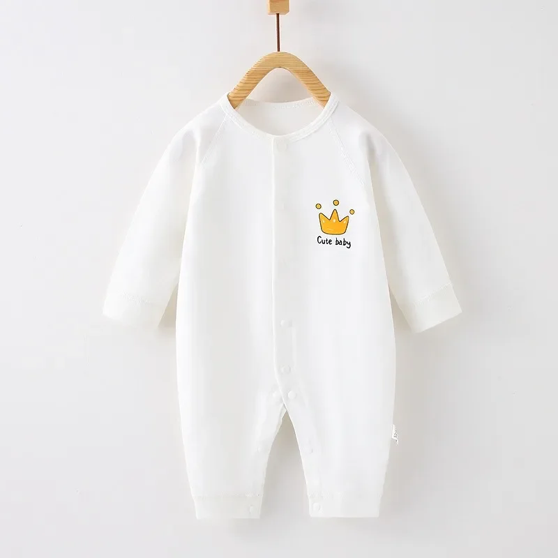 Onesie bebê de algodão manga comprida, roupa recém-nascida, roupas masculinas e femininas, rastejantes, outono, novo