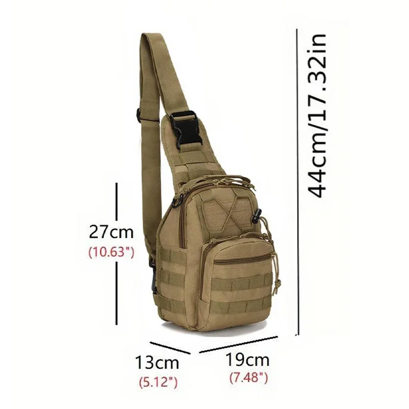 Torba na klatkę piersiową taktyczna torba na ramię torby crossbody outdoor wojskowy sport podróżna torba na ramię dla mężczyzn kobiety piesze wycieczki sprzęt kempingowy