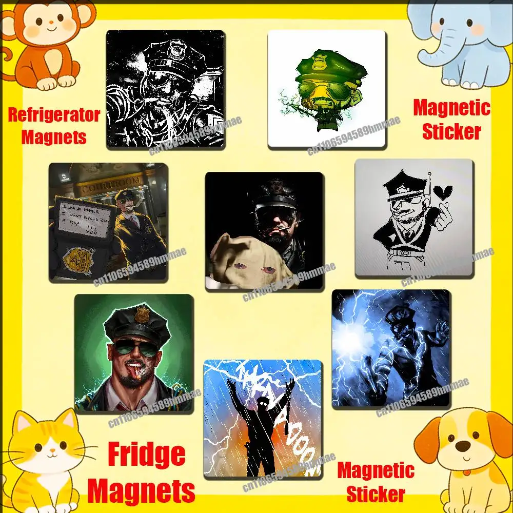 For Leland Coyle T-The Outlast Trials Fridge Freezer Refrigerator Magnets Kitchen Metal Cabinet Magnetic Sticker Card