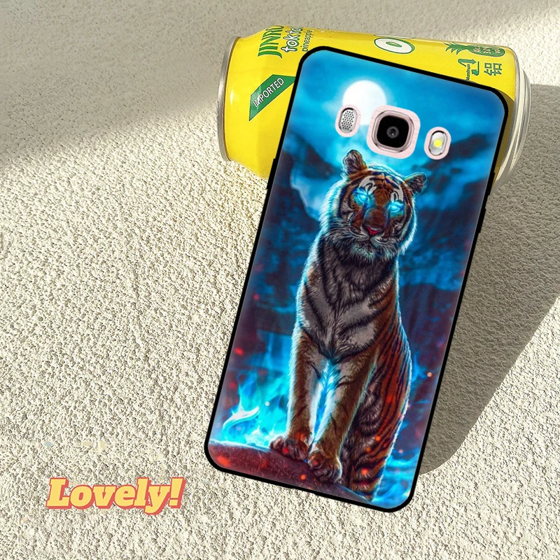 Cool Animal Big Cat Tiger Phone Case For Samsung Galaxy J5 J3 J7 A5 J1 2016 2017 J2 Core J8 A9 J4 J6 A6 A8 Plus 2018 view 2