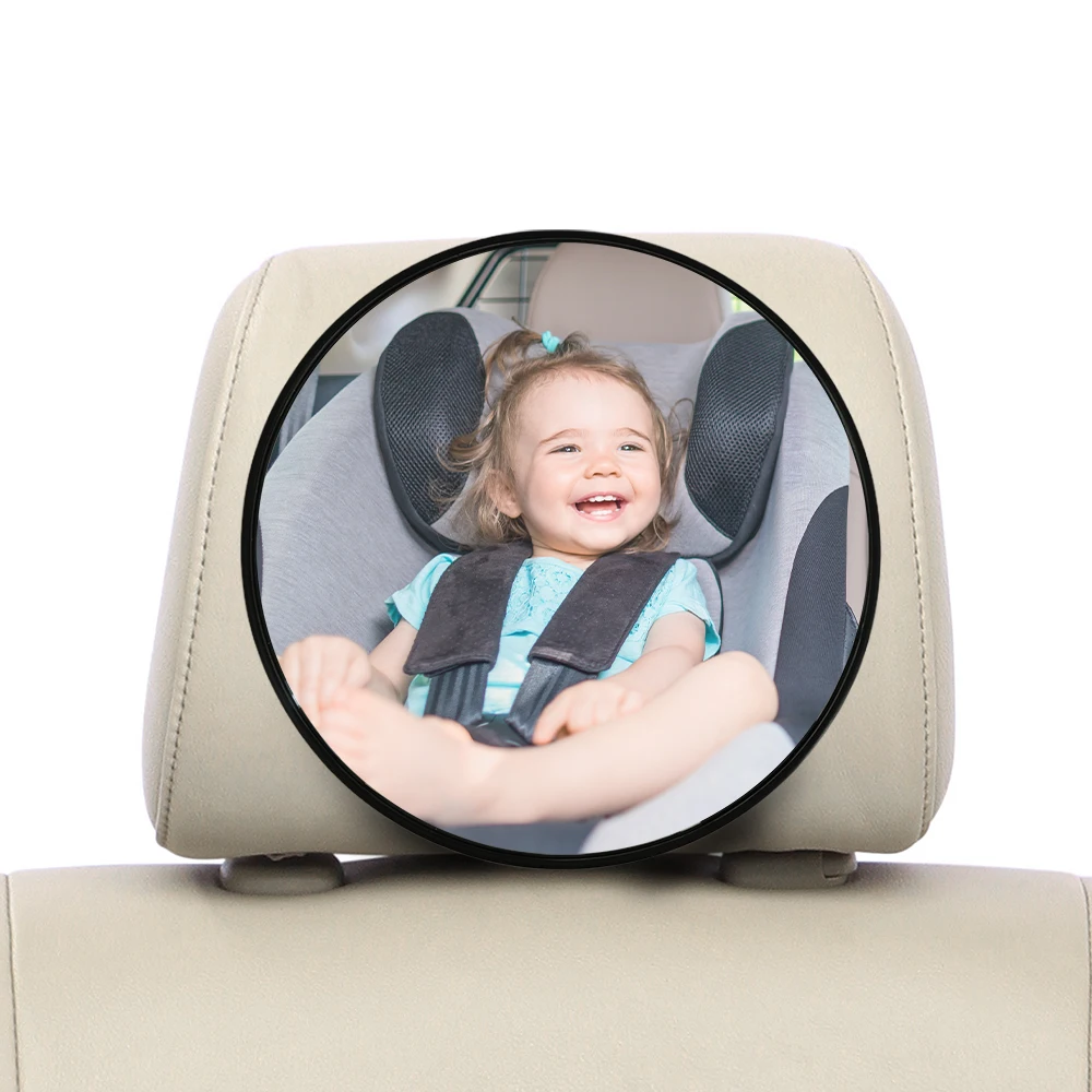 1PC Shatterproof Baby Car Mirror, Safety Car Seat Mirror for Rear Facing Infant with Wide Larger Crystal Clear View