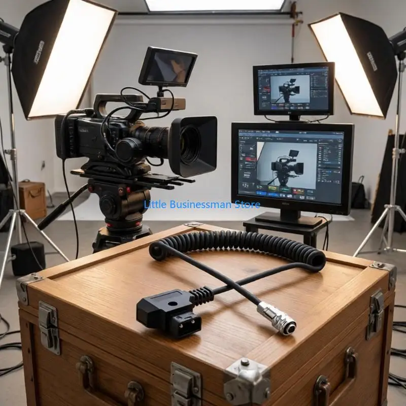 BMPCC 4K-Spiralkamera-Stromkabel mit D-TAP und Kameraverriegelung für den Live-Einsatz M76A – Detail 7