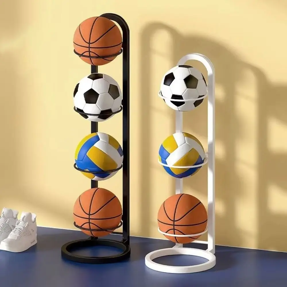 

New Cast Iron Ball Storage Holder Durable Space Saving Football Display Stand Load-bearing Multifunction Basket Placed Rack