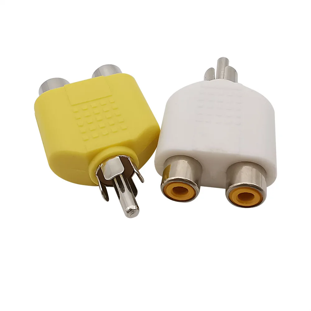 3.5mm Male Jack to Dual 2 RCA Female Plug Headphone Audio Adapter Converter 6.35mm 1/4 inch Mono Stereo Y Splitter