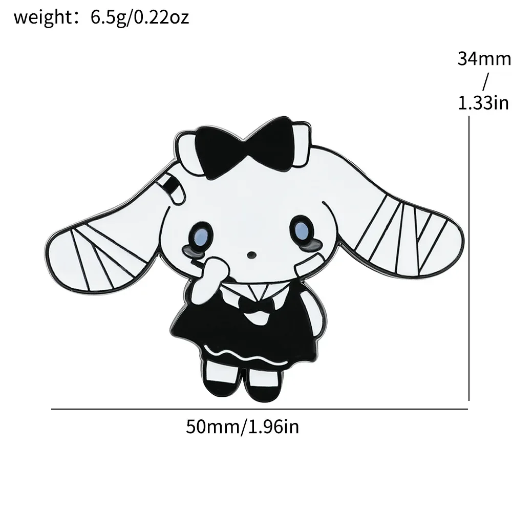 Sanrio Kawaii Esmalte Pins para Mulheres, Desenhos Animados Anime, Hello Kitty, Kuromi Melody, Broche De Metal, Emblema Da Mochila, Pin Jóias Acessórios