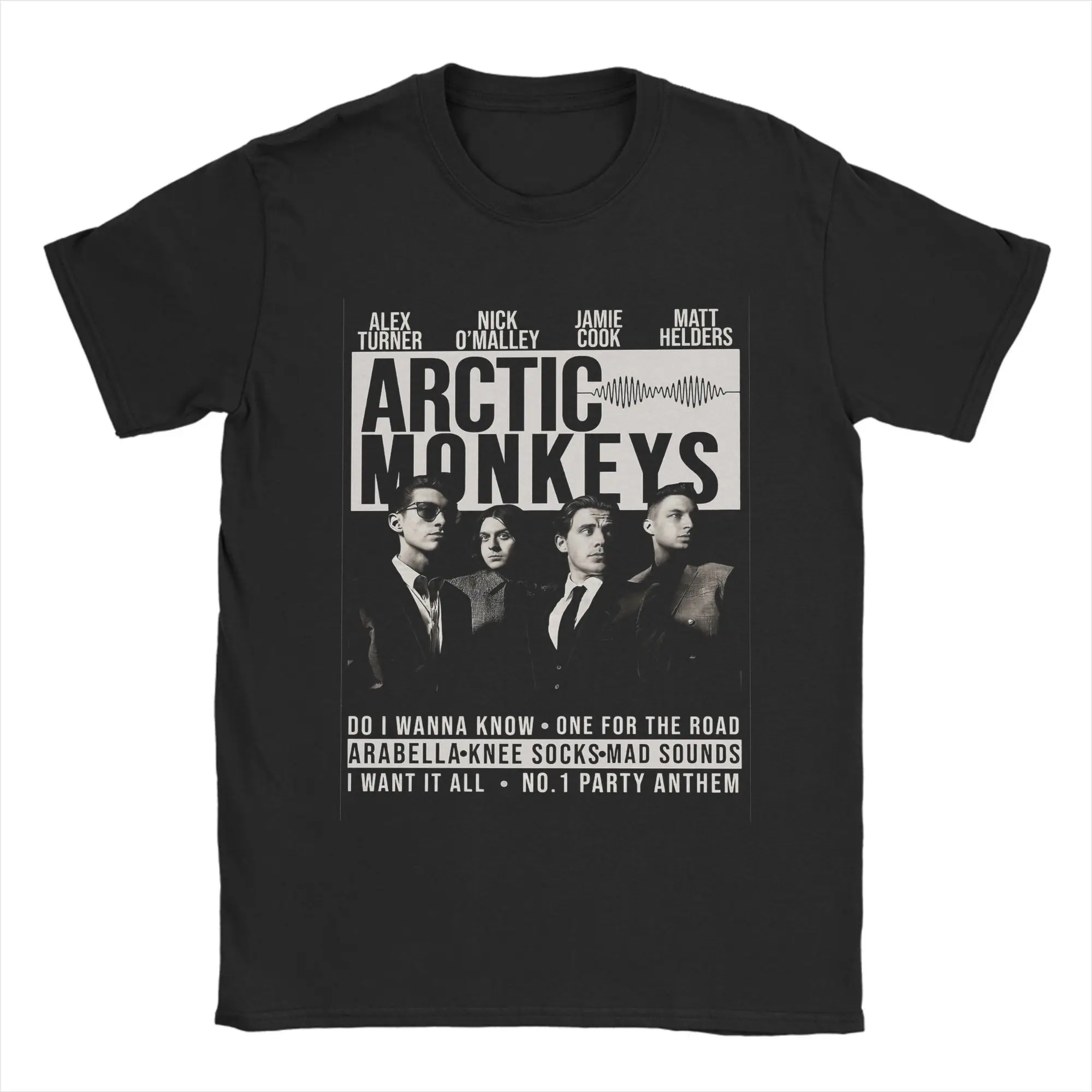 

A-Arctic Monkeys T Shirt Beach Punk 100% Cotton T Shirts For Men Leisure Custom DIY Tshirt Short Sleeve Y2K Basic Tees