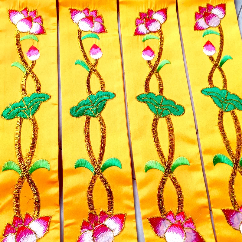 2PCS A pair Wholesale Buddhist supply HOME Temple Altar FENG SHUI Namo Amitabha decorative golden Streamer Buddha flag banner view 6