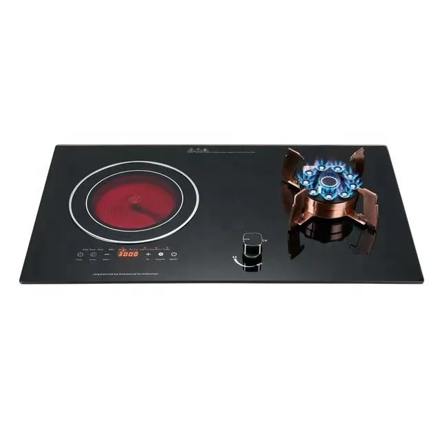Household Gas-electric Dual Purpose Cooktop Embedded Stove  2Burners  Infrared Cooker Gas Stove