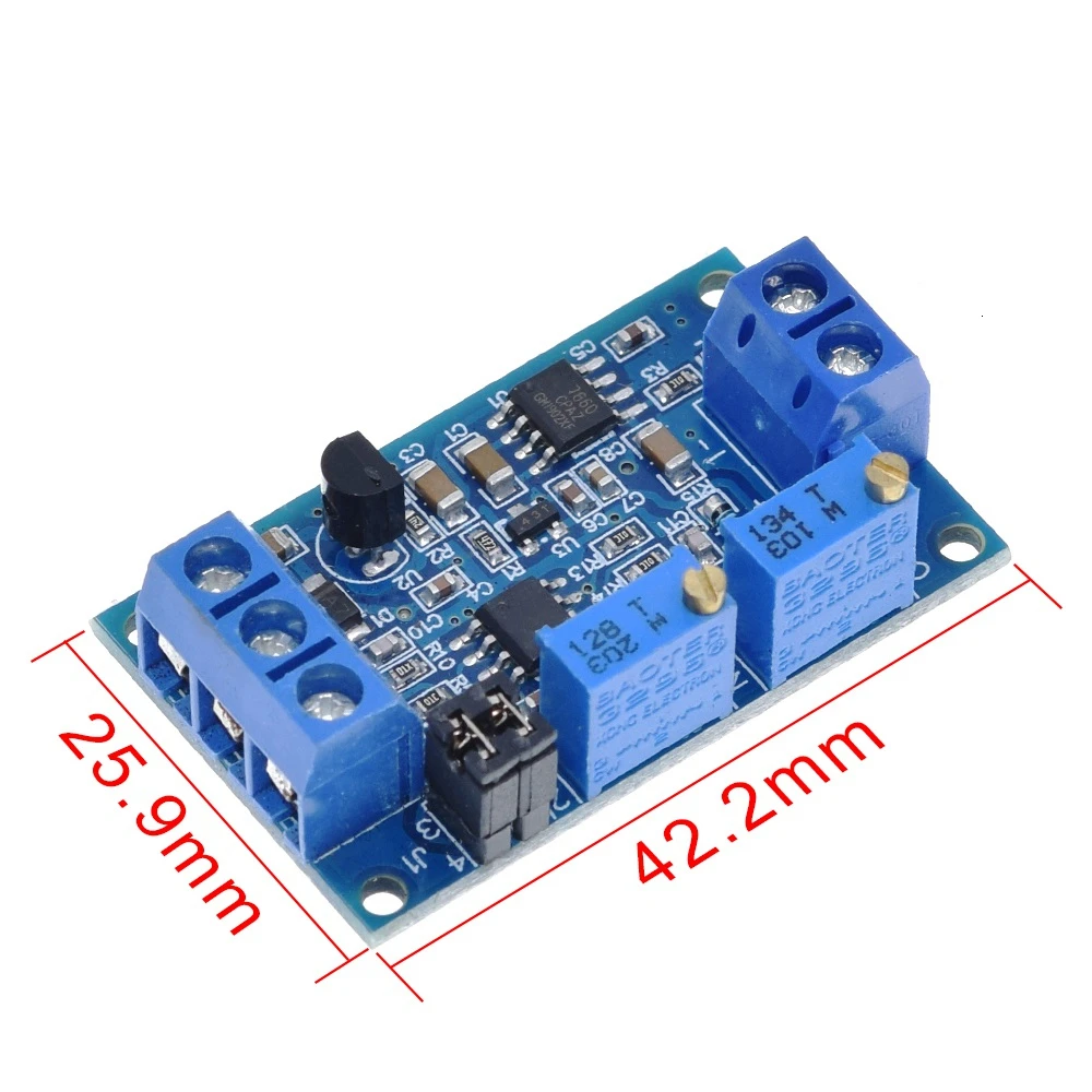 Current To Voltage Module 0 -20mA/4 -20mA to 0- 3.3V/0 -5V/0 -10V Voltage Transmitter Signal Converter Module