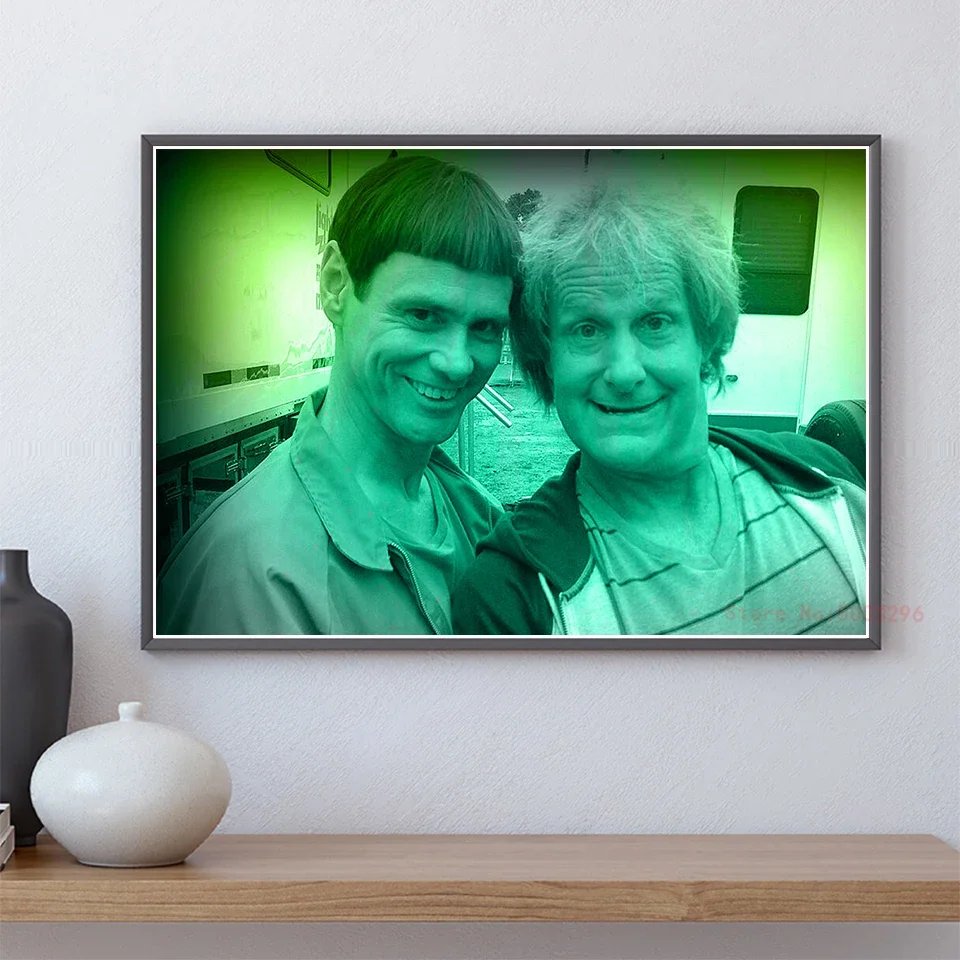 البكم والقلب المشارك الحمام جيم كاري فيلم مضحك المرحاض يطبع الفن جدار صورة ديكور قماش اللوحة كوادرو كوادروس #6