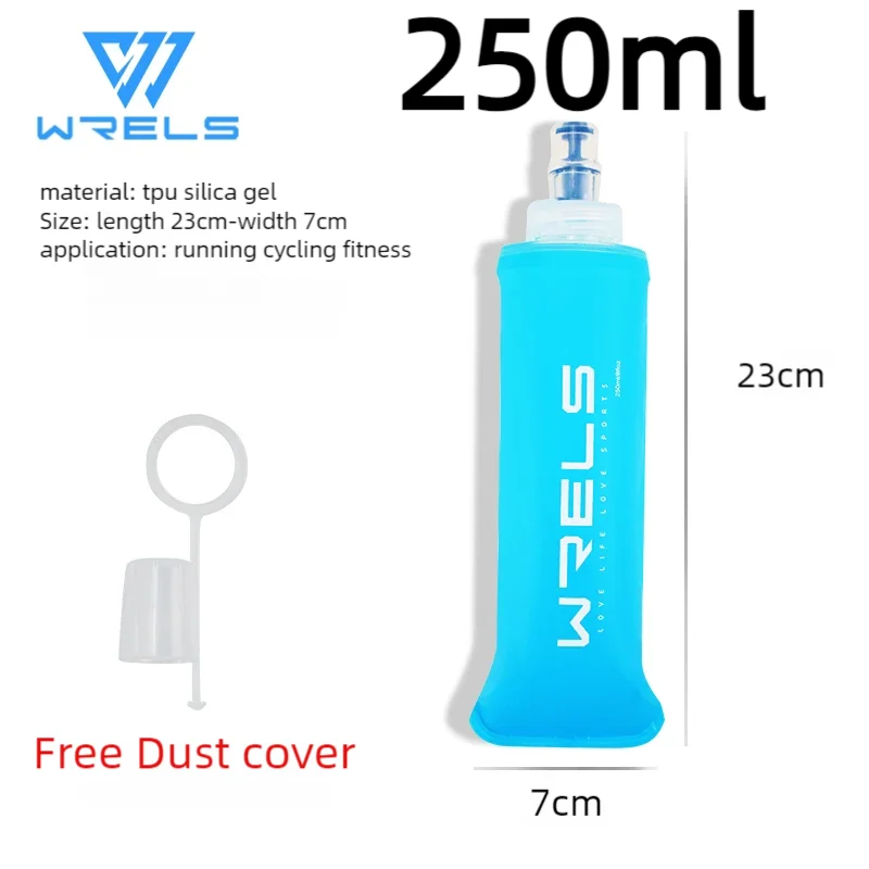 Fietsen Sport Waterfles Lekvrije Duurzame Zachte Kolf High Flow BPA Gratis Draagbare TPU Opvouwbare Waterbeker Outdoor Hardlopen