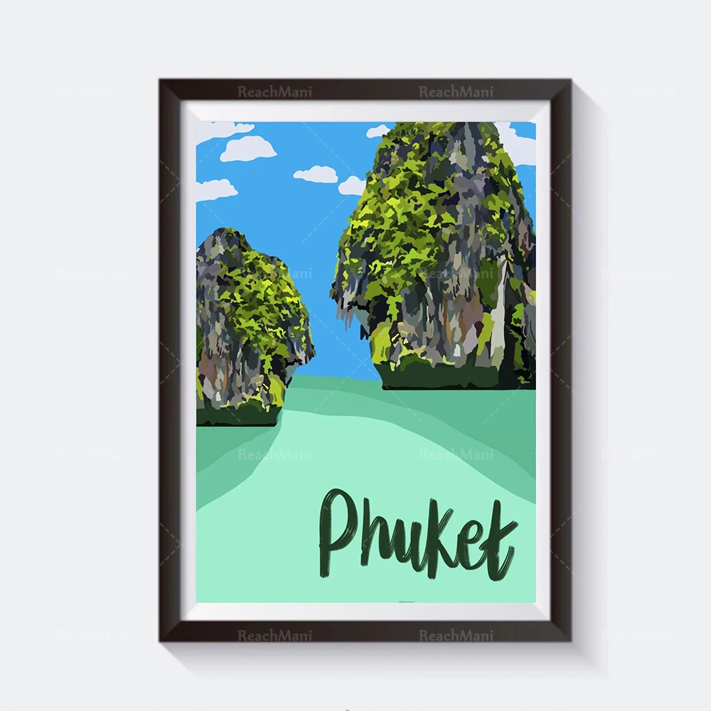 رودس اليونان، سيدني، ميامي، فوكيت تايلاند، سويسرا، ألمانيا، صقلية، جبال الألب، بورنيموث، ملصق سفر روما الفاتيكان #2