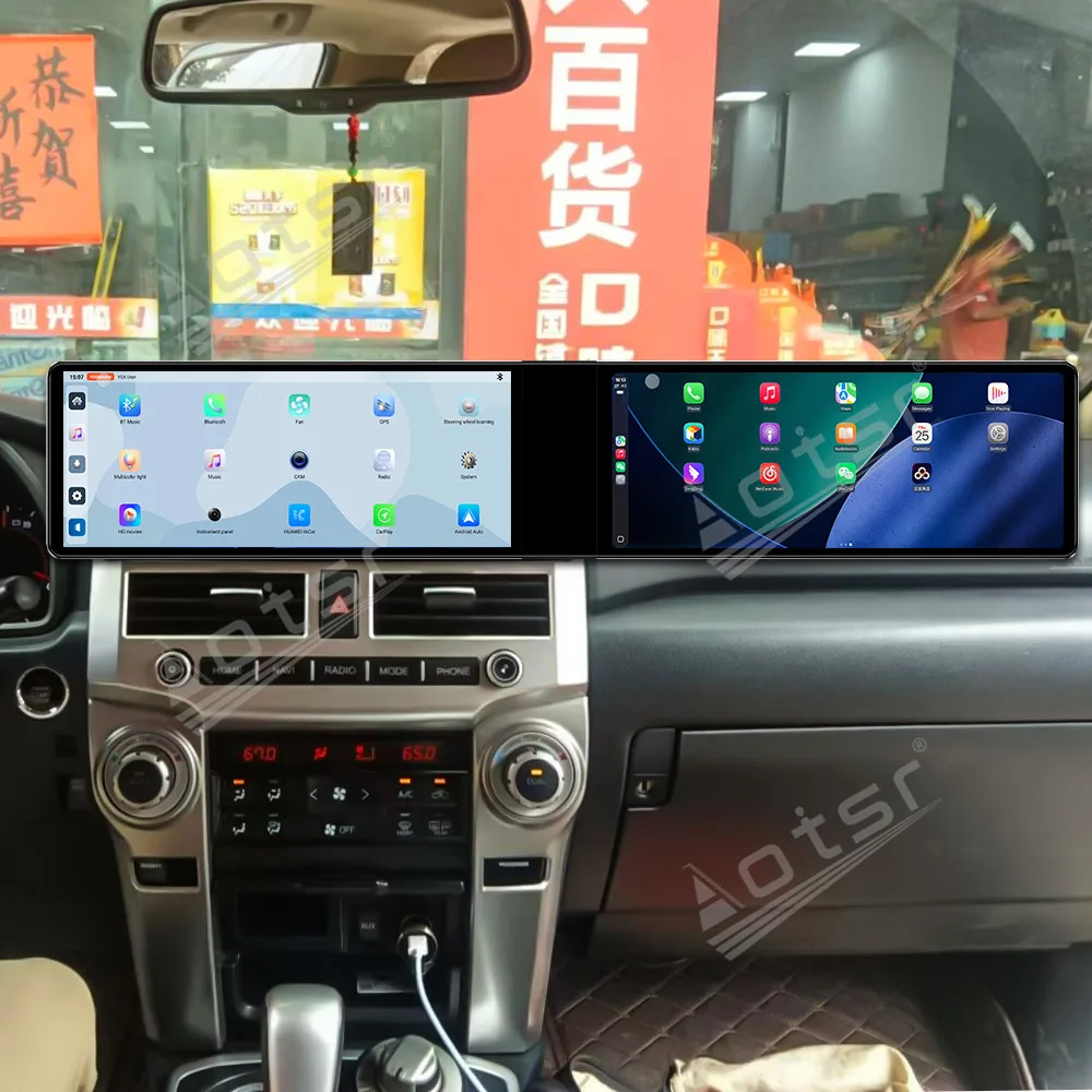 Qualcomm 8-core Dual Screen  For Toyota 4 Runner 2007~2022 Android 13 Car Radio Screen Multimedia Player GPS Navigation Head Uni