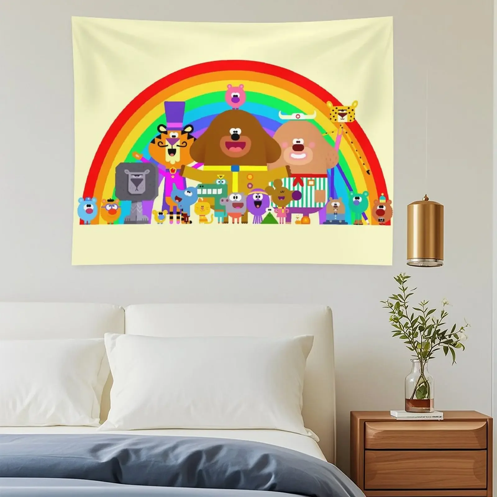 Hey Duggee-Jersey de dibujos animados, textil acogedor para el hogar, decoración para sala de estar, dormitorio, manta tapiz Premium