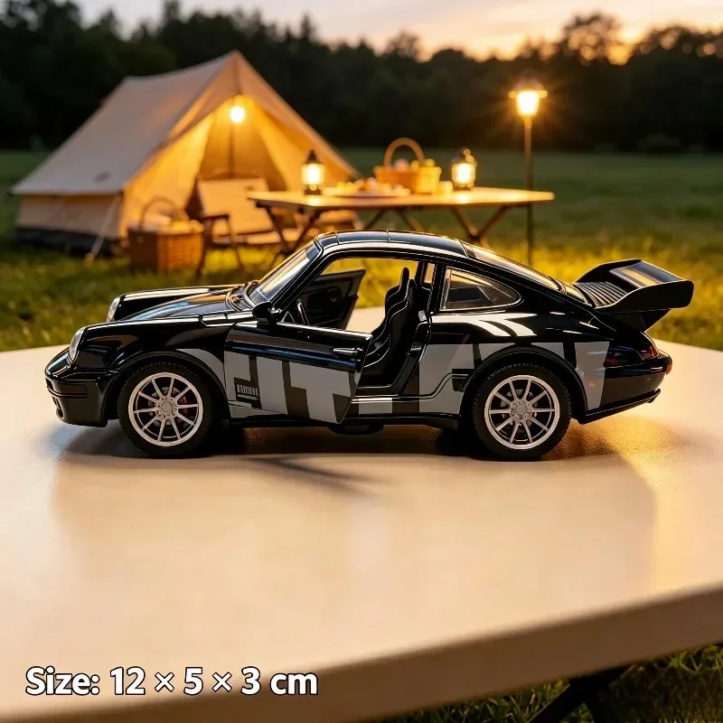 New Arrival Retro Racing Diecast Car Model, Pull Back Toy, Openable Doors, Classic Race Livery, Tabletop Display Ornament, Gift