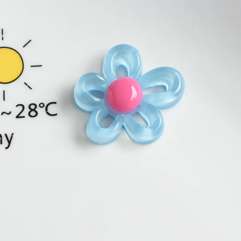 WFFNNKC 10-20Pcs Transparency Color Flower Resin Crafts Cute Hairpin Jewelry Decor Patch DIY Garment Sewing Supplies Accessories