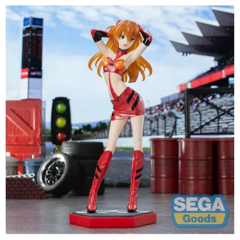 SEGA Genuine Luminasta New Century Evangelion Anime Figure PIT WALK Asuka Langley Soryu Action Toys Kids Gift Collectible Model