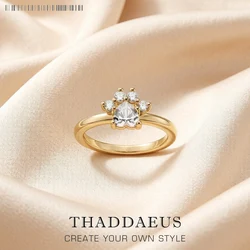 Ring Brilliant Paw Cat Europe Style Delicate Fine Jewerly For Women Summer Brand New Cute Gift In 925 Sterling Silver