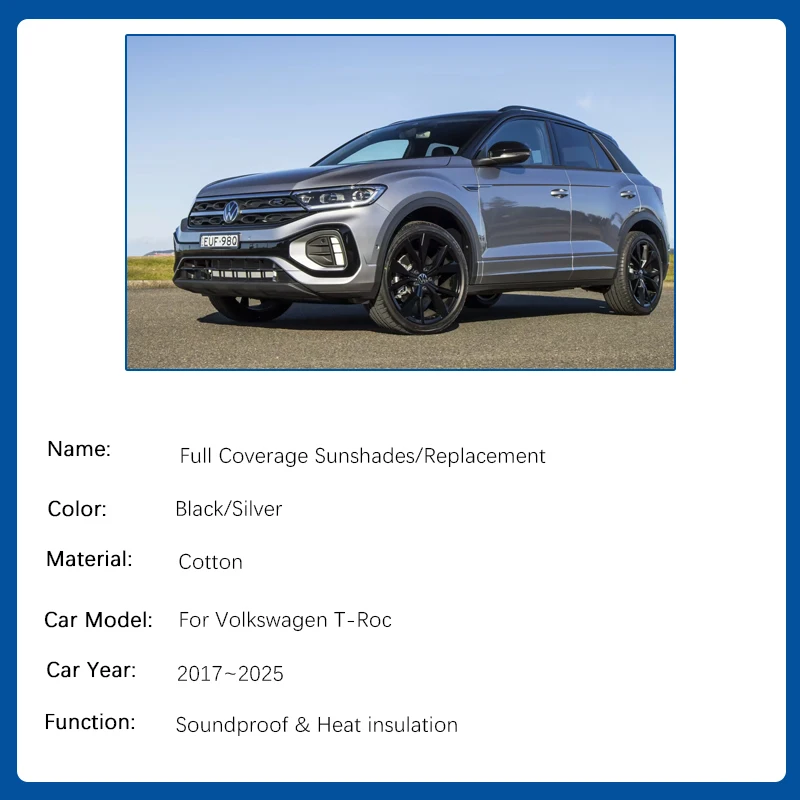 Fit For Volkswagen VW T-Roc Troc A11 D11 2017~2025 Car Engine Hood Pad Front Engine Sound Insulation Carpet Rug Auto Accessories